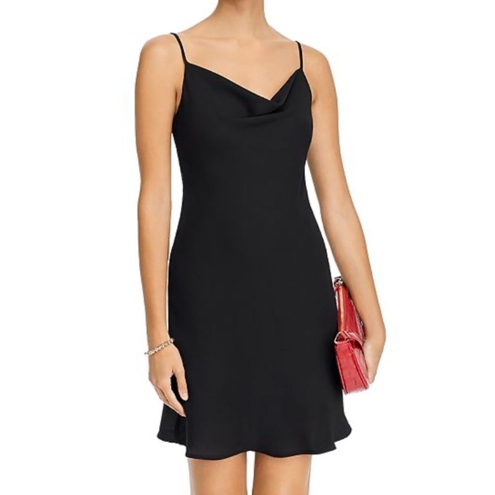 Aqua Cowl-Neck Sleeveless Mini Dress NWT
